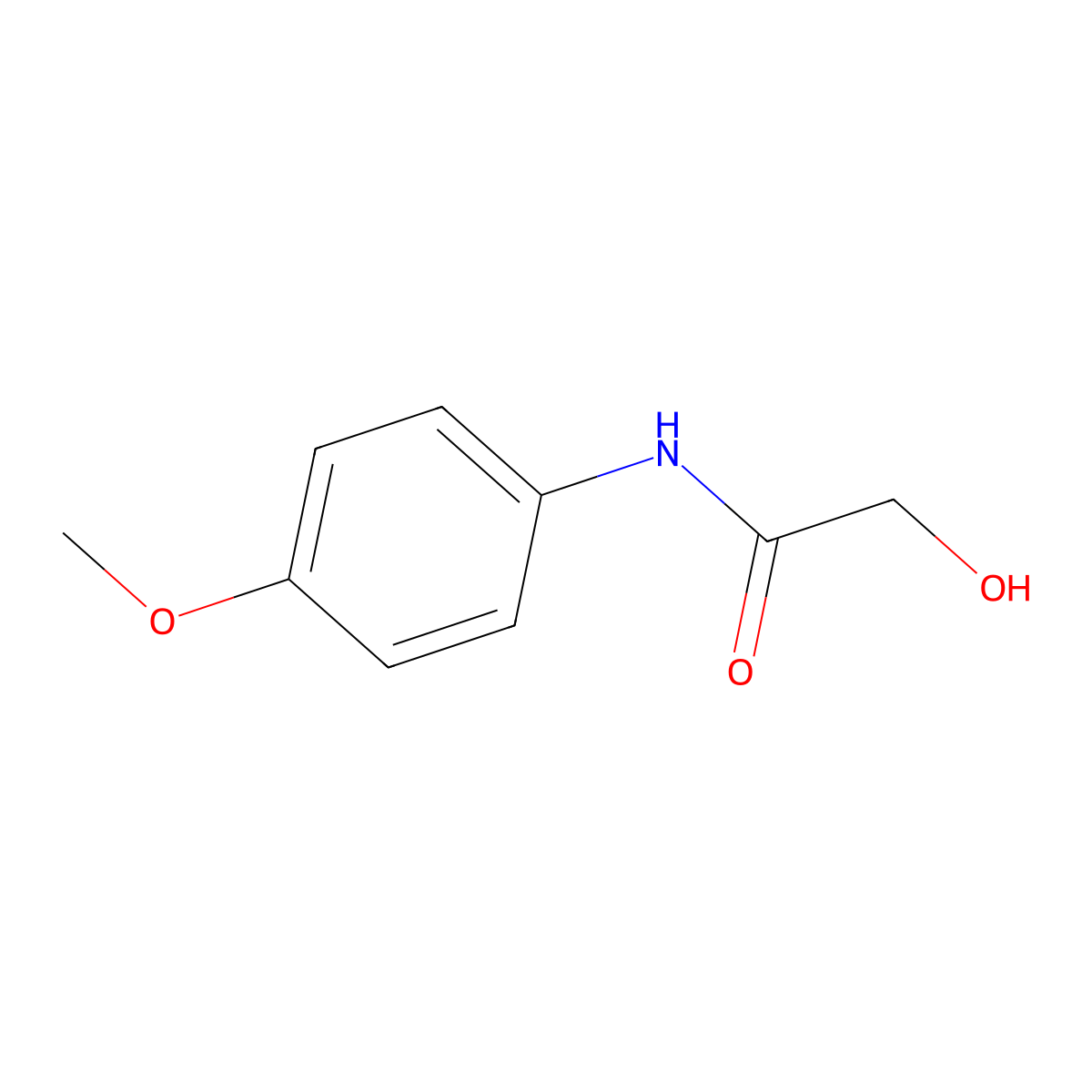 2-hydroxy-N-(4-methoxyphenyl)acetamide molecular structure, CAS 54704-26-6