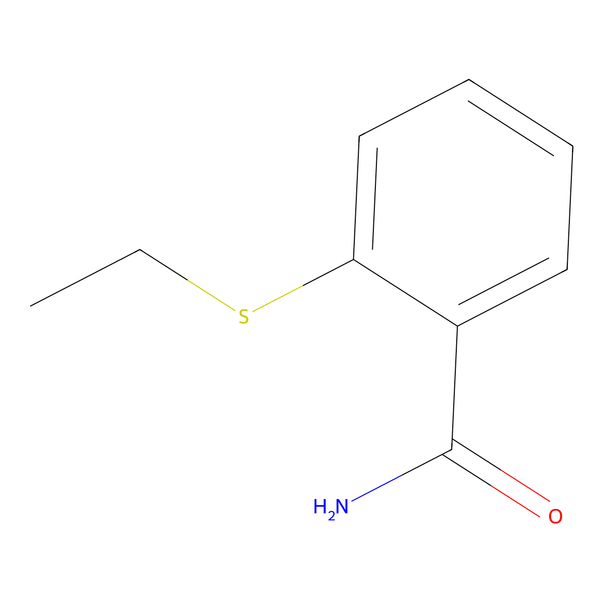 2-(Ethylthio)benzamide molecular structure, CAS 54705-17-8