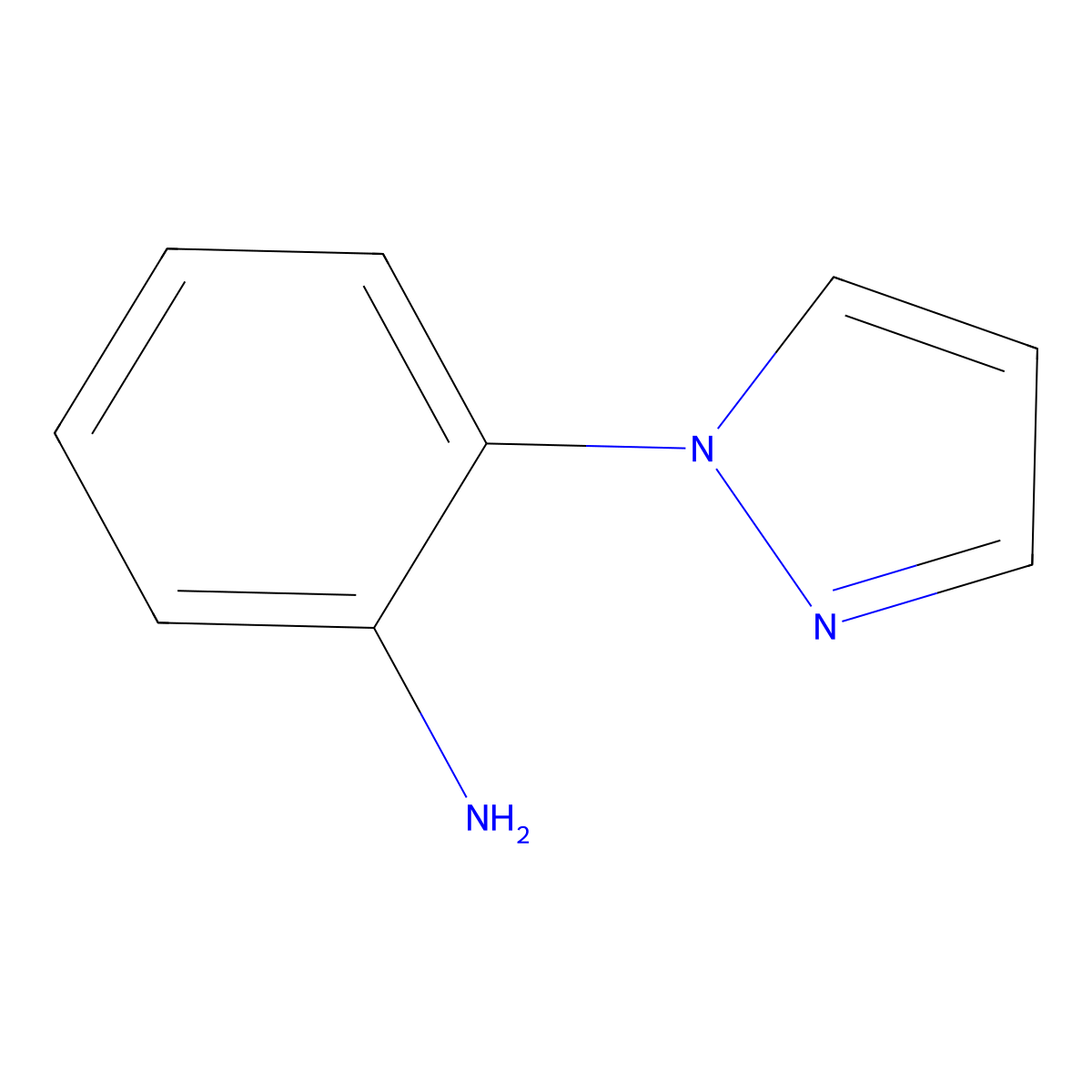 2-(1H-pyrazol-1-yl)aniline molecular structure, CAS 54705-91-8