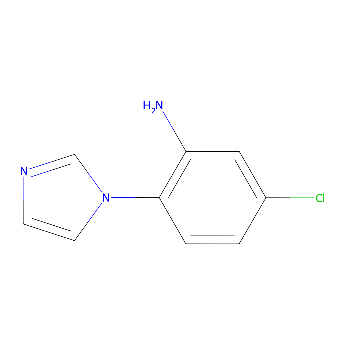 5-Chloro-2-(1H-imidazol-1-yl)aniline molecular structure, CAS 54705-92-9
