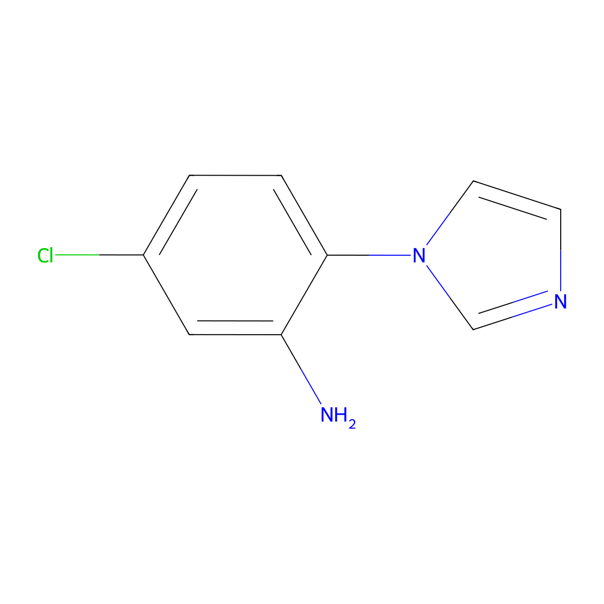 5-Chloro-2-(1H-imidazol-1-yl)aniline molecular structure, CAS 54705-92-9