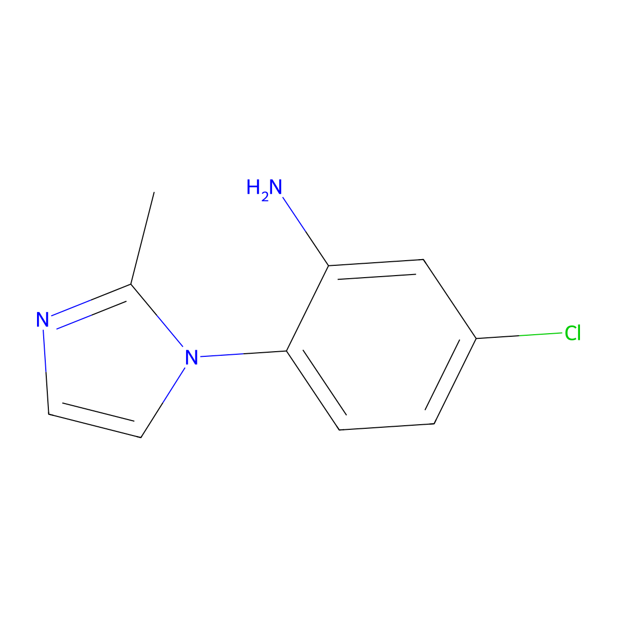 5-Chloro-2-(2-methyl-imidazol-1-yl)-phenylamine molecular structure, CAS 54705-96-3