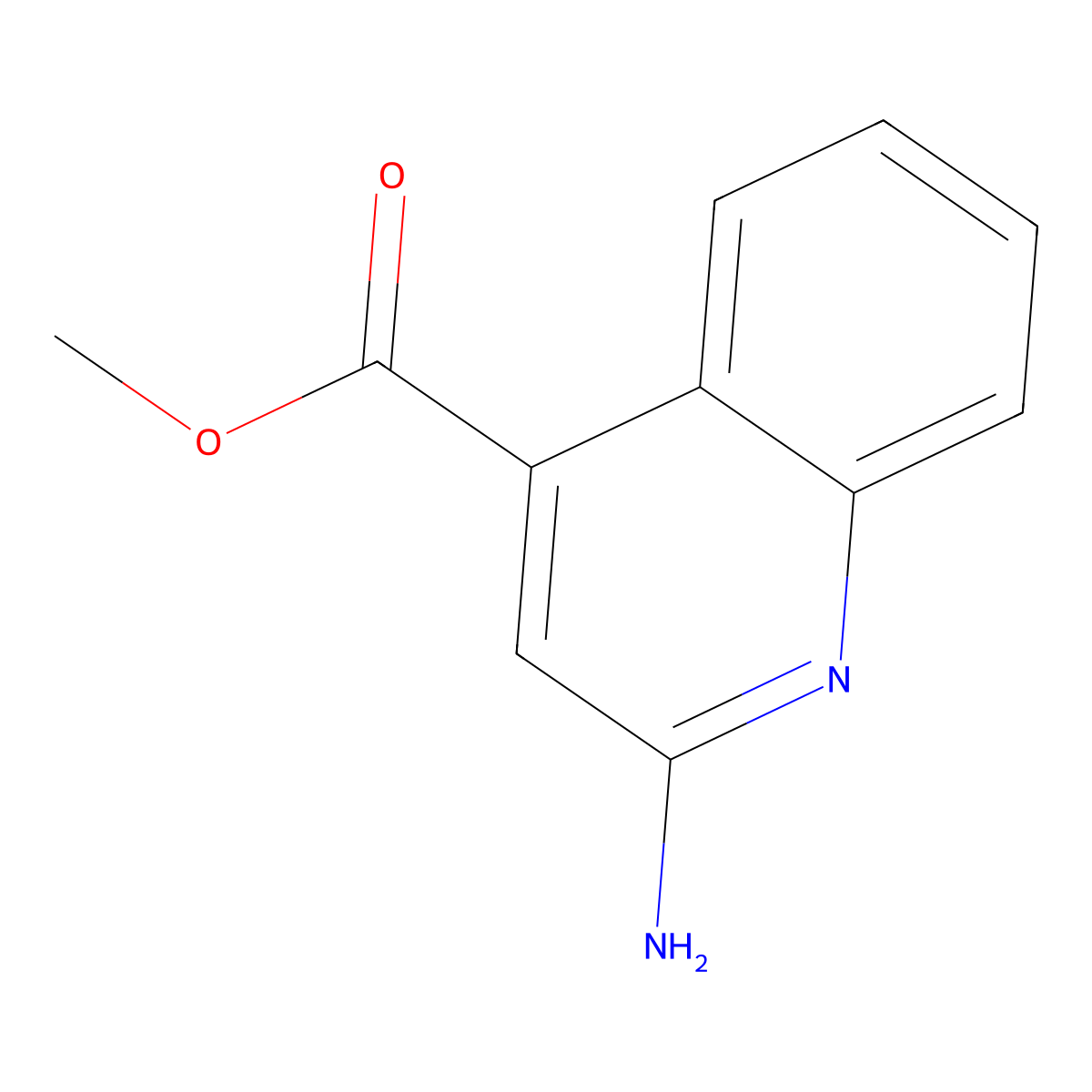 Methyl 2-aminoquinoline-4-carboxylate molecular structure, CAS 5471-28-3