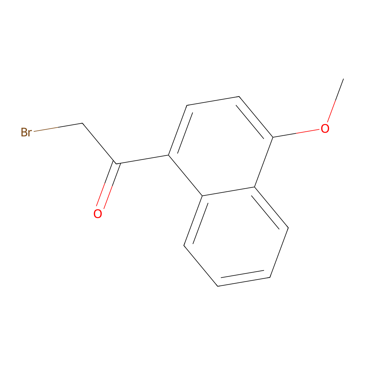 2-Bromo-1-(4-methoxynaphthalen-1-yl)ethanone molecular structure, CAS 5471-35-2