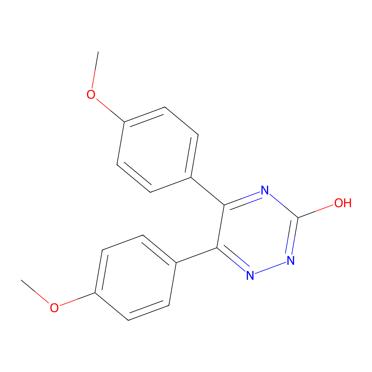 5,6-Bis(4-methoxyphenyl)-1,2,4-triazin-3(2h)-one molecular structure, CAS 5471-46-5