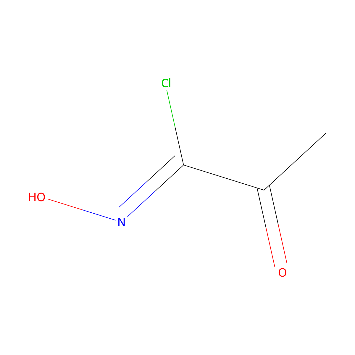 N-hydroxy-2-oxopropanimidoyl chloride molecular structure, CAS 5471-68-1