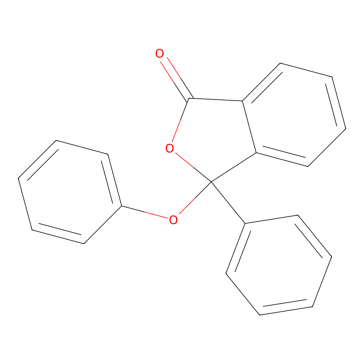 3-phenoxy-3-phenyl-2-benzofuran-1(3H)-one molecular structure, CAS 5471-75-0