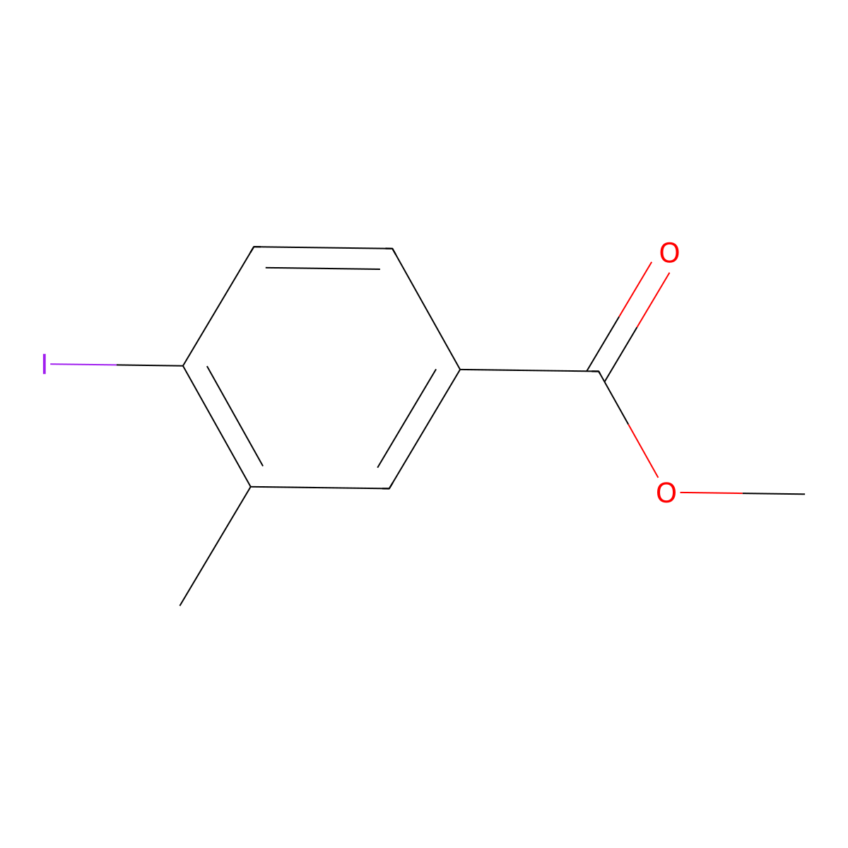 Methyl 4-Iodo-3-methylbenzoate molecular structure, CAS 5471-81-8