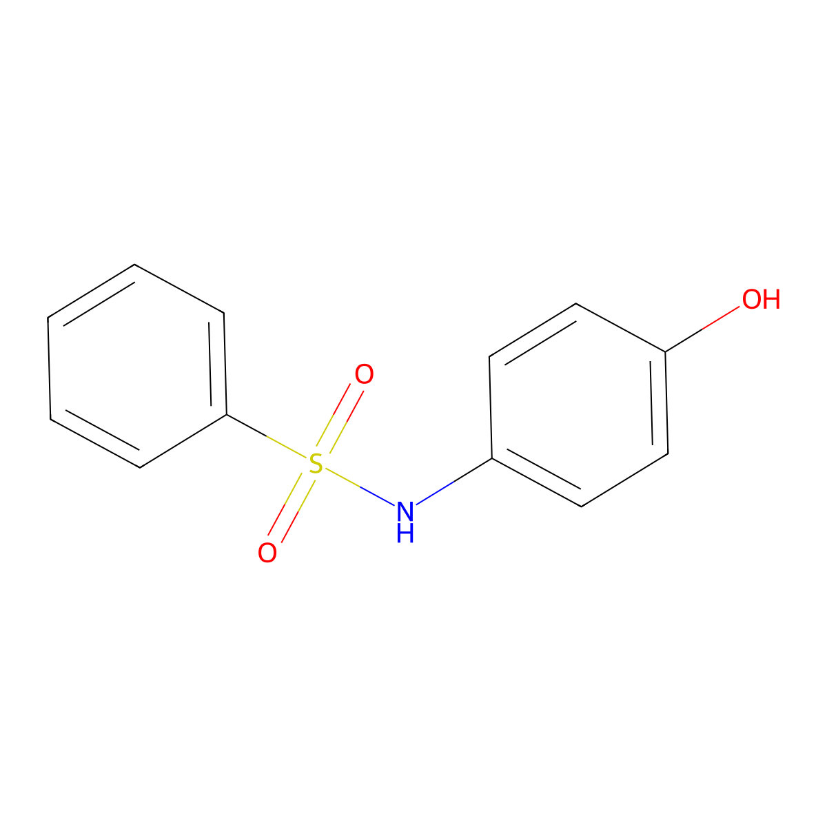 N-(4-Hydroxyphenyl)benzenesulfonamide molecular structure, CAS 5471-90-9