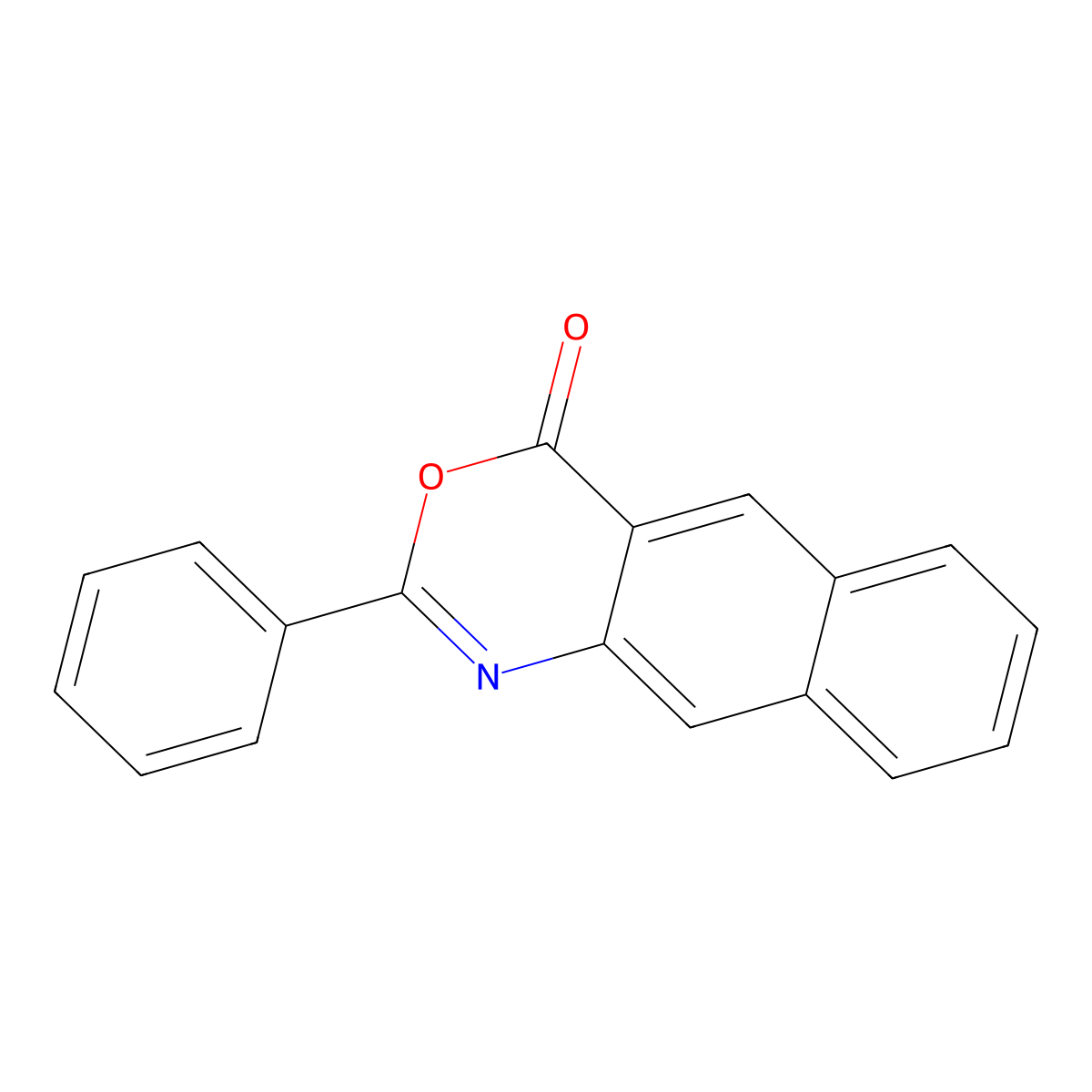 2-Phenyl-4H-naphtho[2,3-D][1,3]oxazin-4-one molecular structure, CAS 5471-95-4