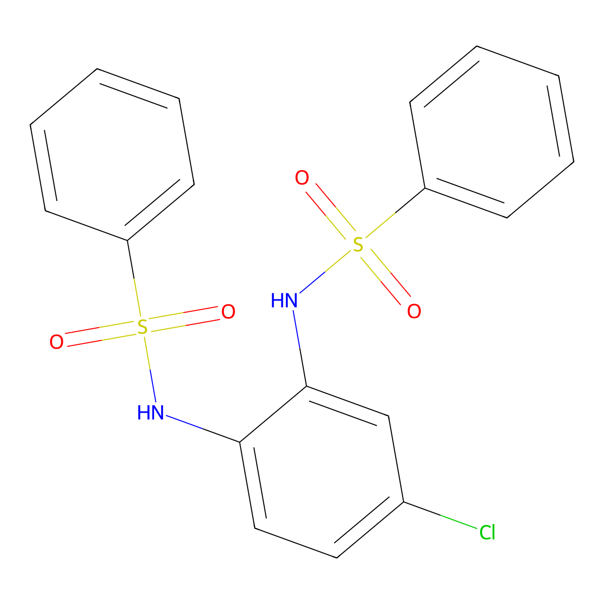 N-[2-(benzenesulfonamido)-4-chlorophenyl]benzenesulfonamide molecular structure, CAS 5471-98-7