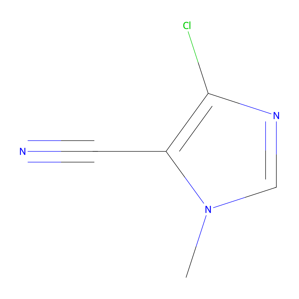 4-chloro-1-methyl-1H-imidazole-5-carbonitrile molecular structure, CAS 54711-54-5