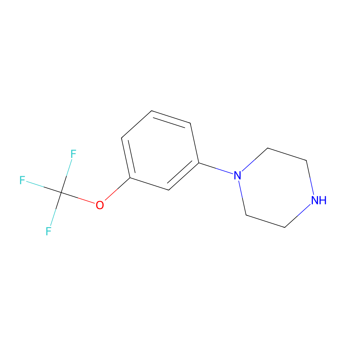 1-(3-(Trifluoromethoxy)phenyl)piperazine molecular structure, CAS 54711-69-2