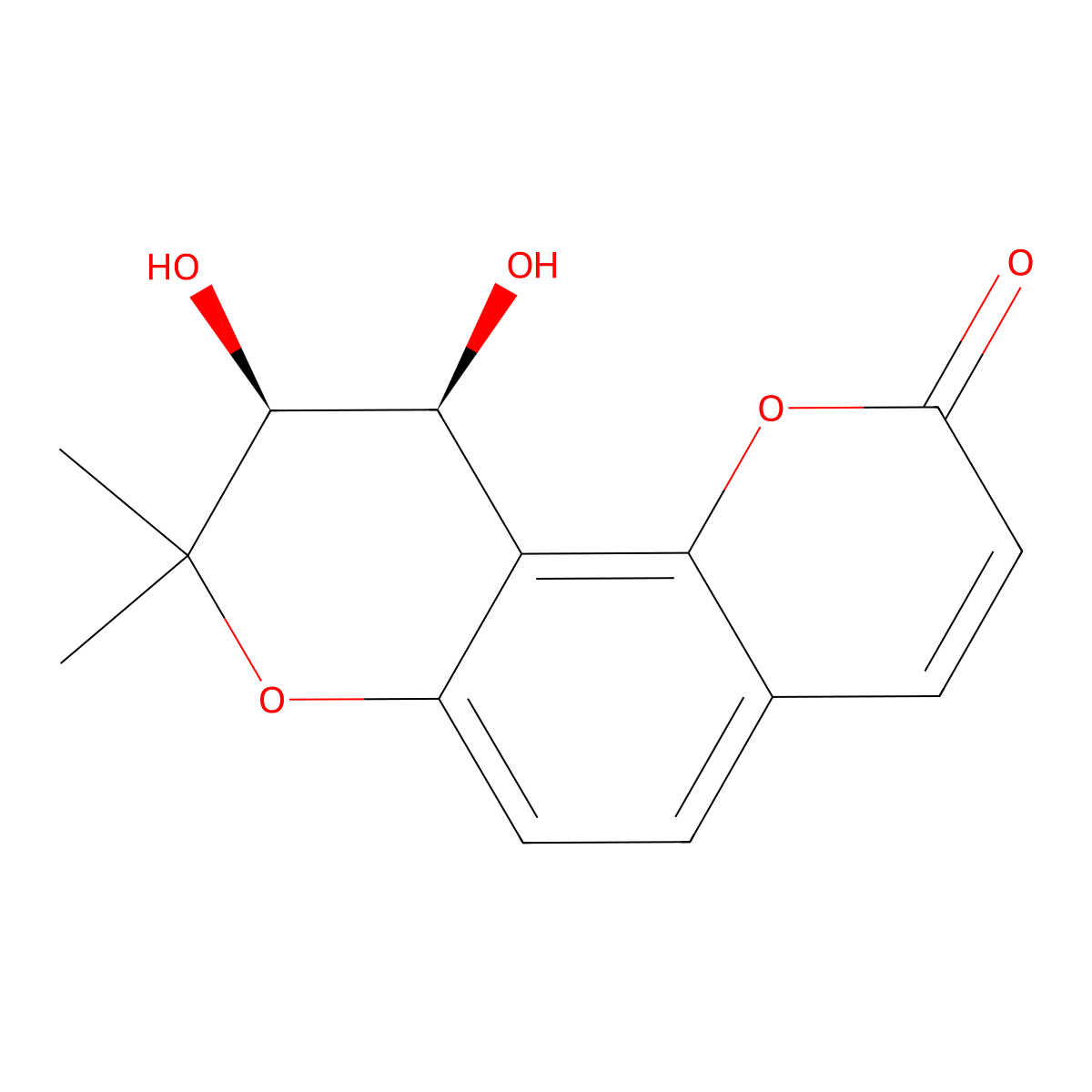 Khellactone, cis-(-)- molecular structure, CAS 54712-23-1