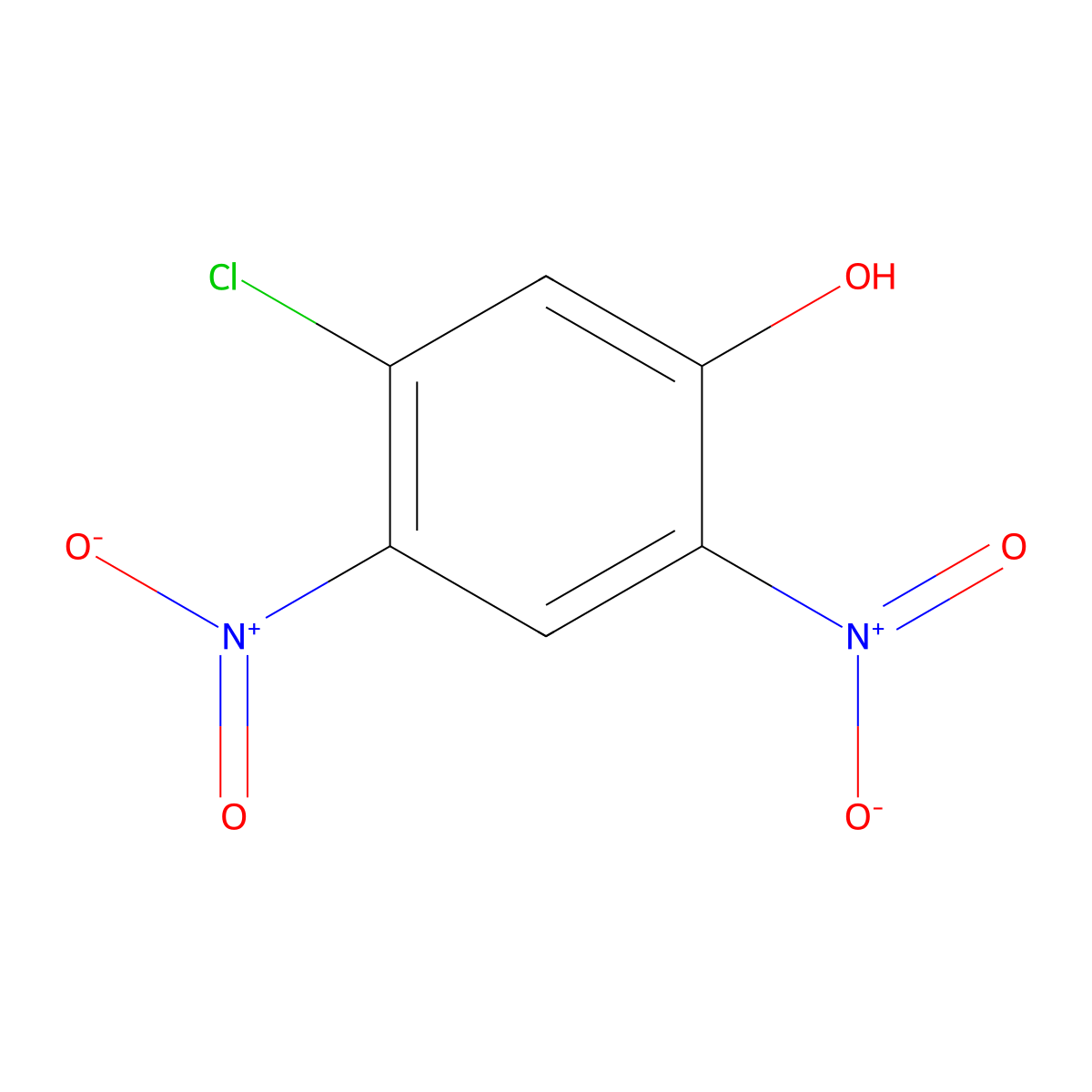 3-Chloro-4,6-dinitrophenol molecular structure, CAS 54715-57-0