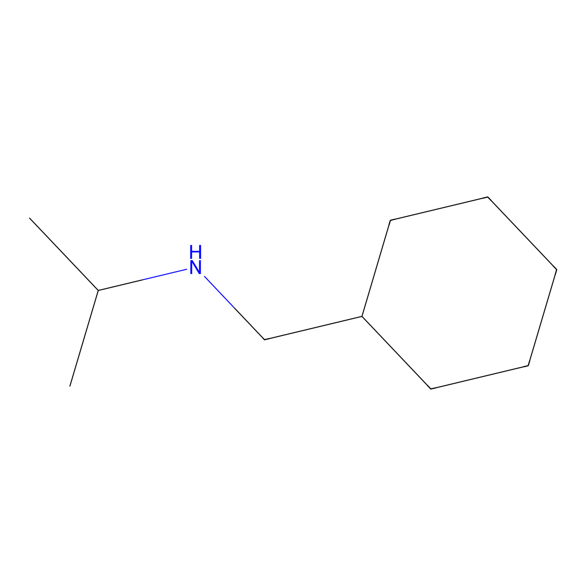 N-(cyclohexylmethyl)propan-2-amine molecular structure, CAS 54717-04-3