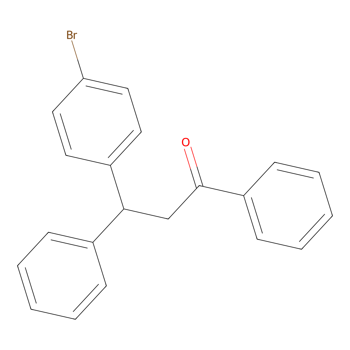 3-(4-Bromophenyl)-1,3-diphenylpropan-1-one molecular structure, CAS 5472-01-5