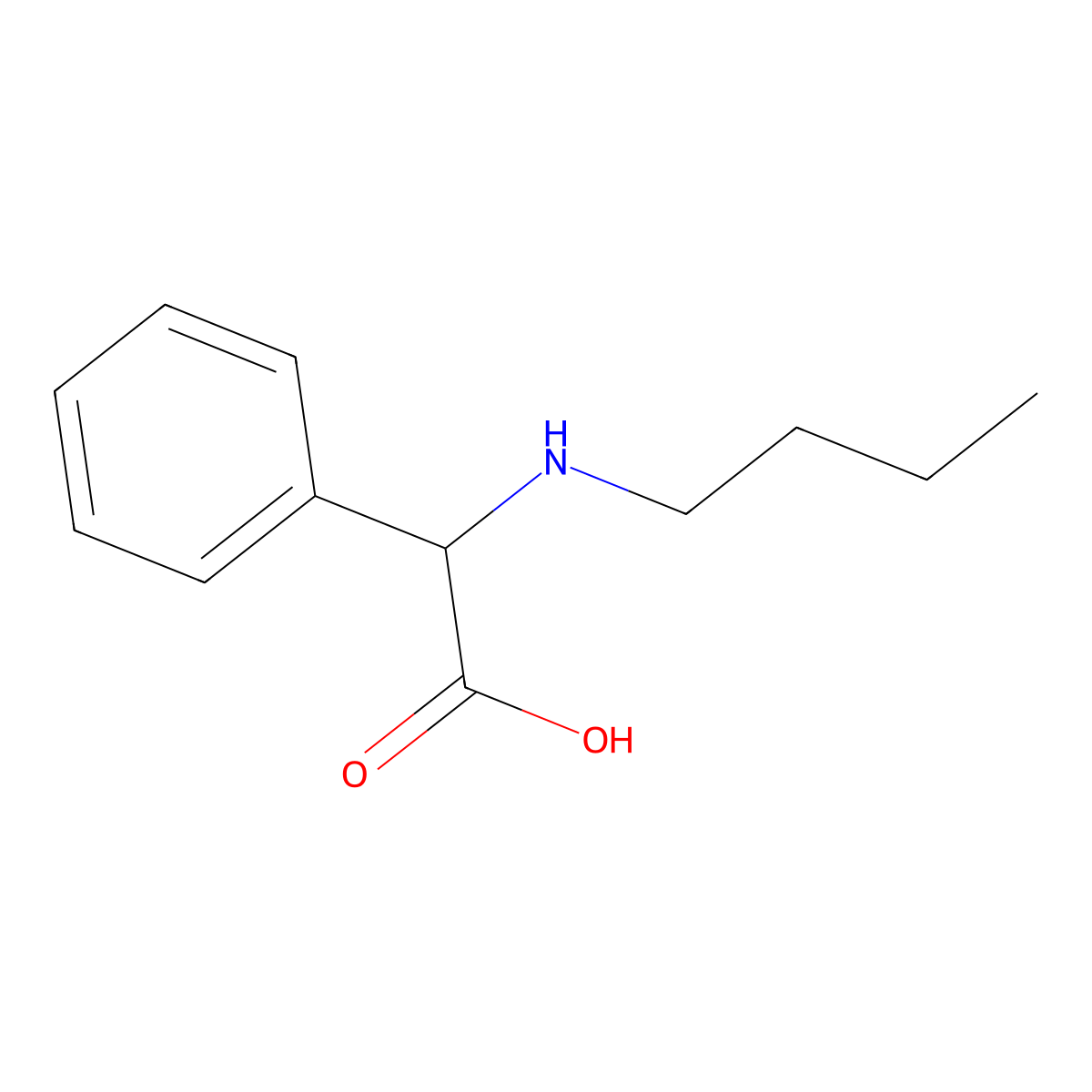 (Butylamino)(phenyl)acetic acid molecular structure, CAS 5472-06-0