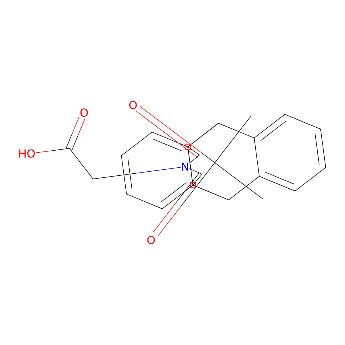 (16,18-Dioxo-17-azapentacyclo[6.6.5.02,7.09,14.015,19]nonadeca-2,4,6,9,11,13-hexaen-17-yl)acetic acid molecular structure, CAS 5472-26-4
