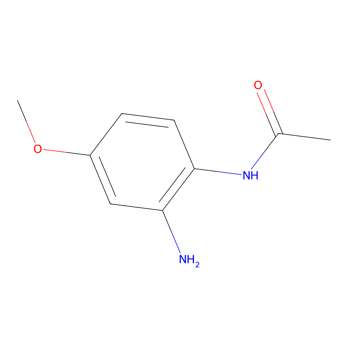 N-(2-Amino-4-methoxyphenyl)acetamide molecular structure, CAS 5472-37-7