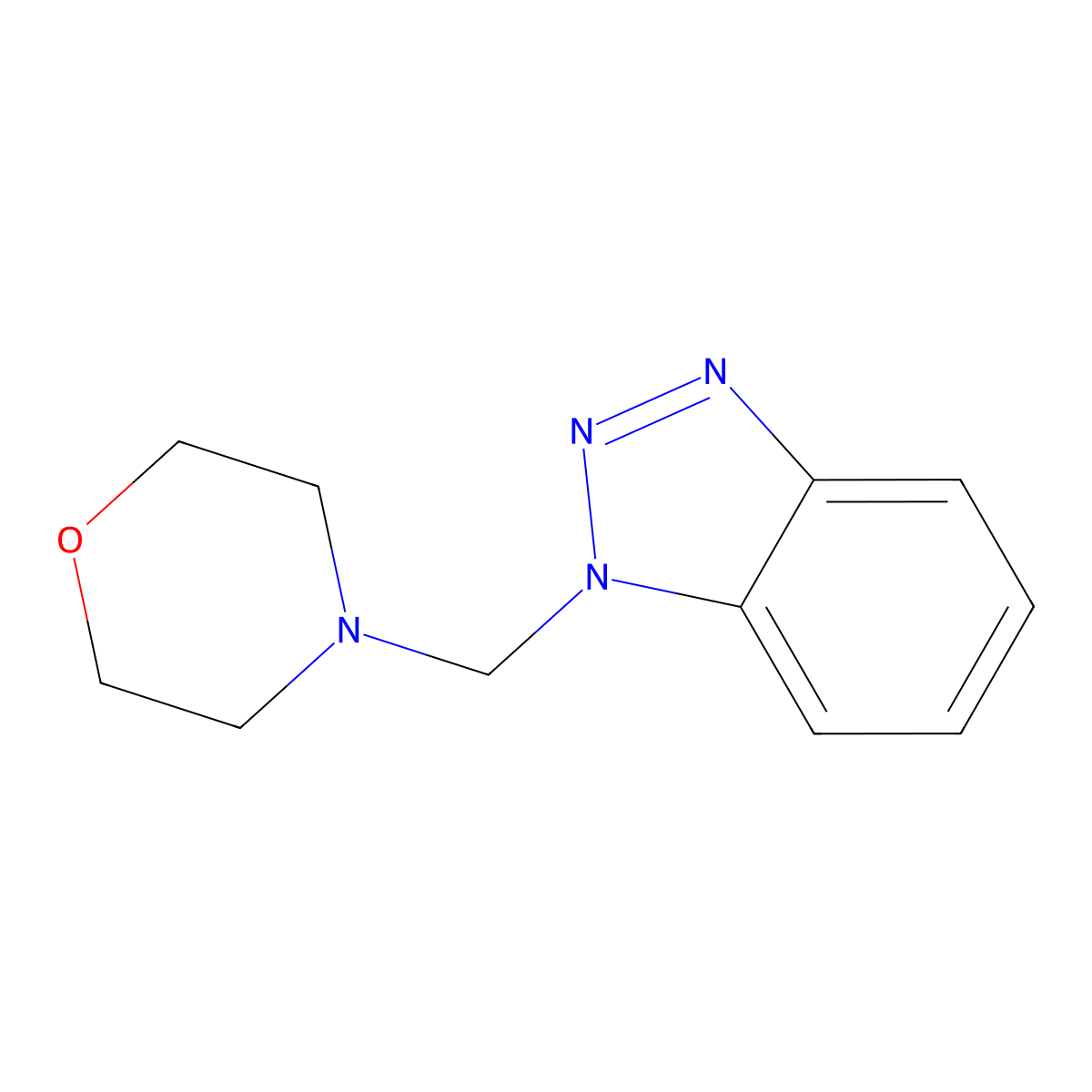 1-(4-morpholinomethyl)-1H-benzotriazole molecular structure, CAS 5472-71-9