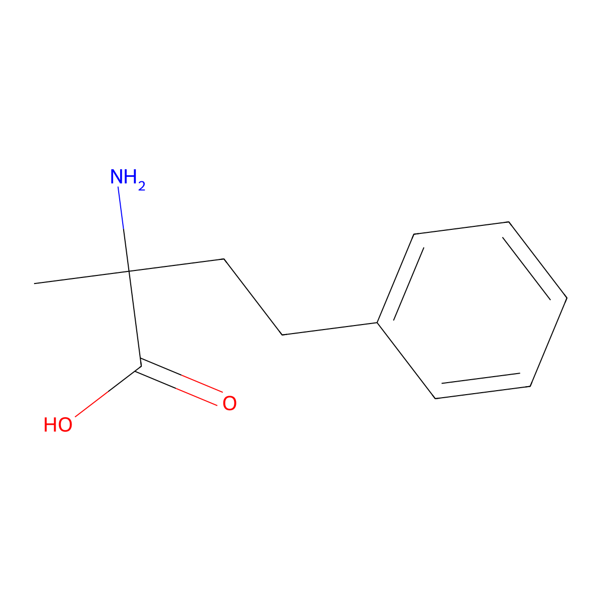 2-Amino-2-methyl-4-phenylbutanoic acid molecular structure, CAS 5472-95-7
