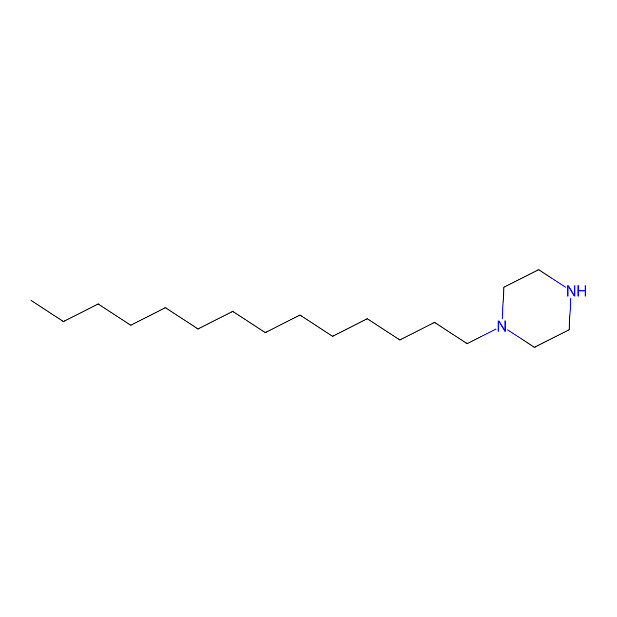 1-Tetradecylpiperazine molecular structure, CAS 54722-41-7