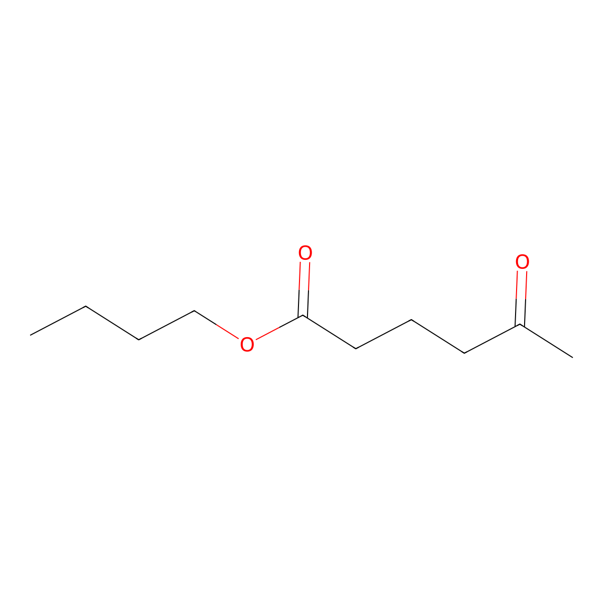 Butyl 5-oxohexanoate molecular structure, CAS 54723-19-2