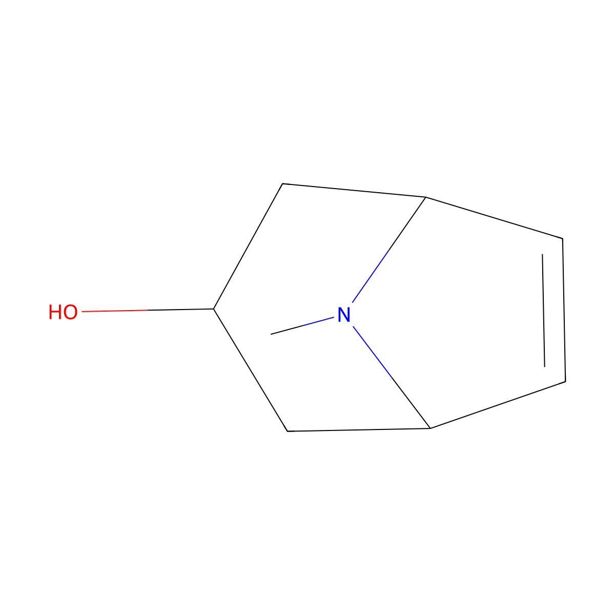 8-Methyl-8-azabicyclo[3.2.1]oct-6-en-3-ol molecular structure, CAS 54725-49-4