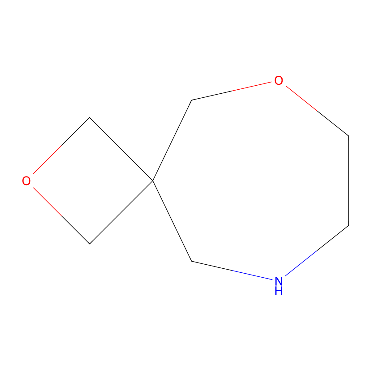 2,6-Dioxa-9-azaspiro[3.6]decane molecular structure, CAS 54725-74-5
