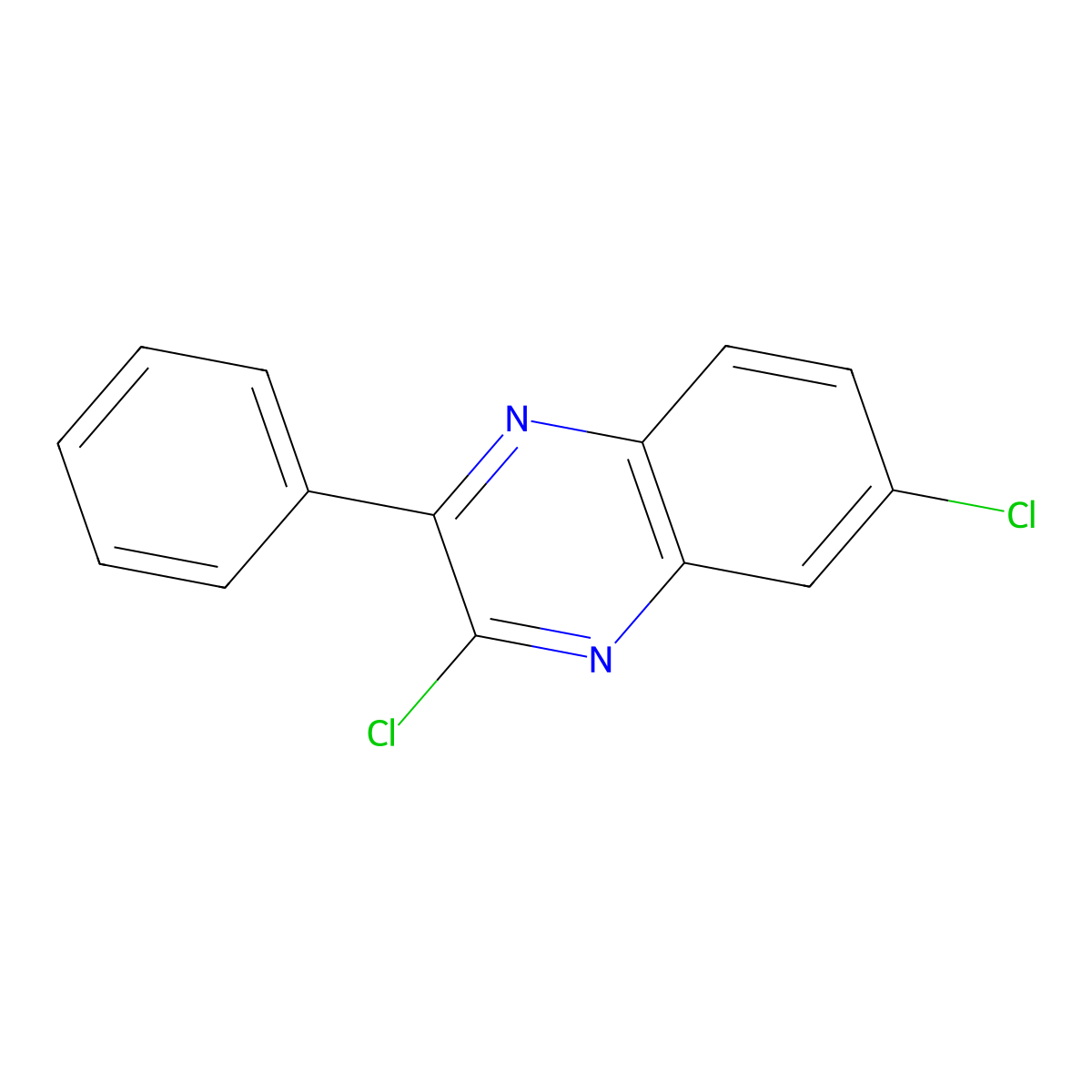 3,6-Dichloro-2-phenylquinoxaline molecular structure, CAS 54729-18-9