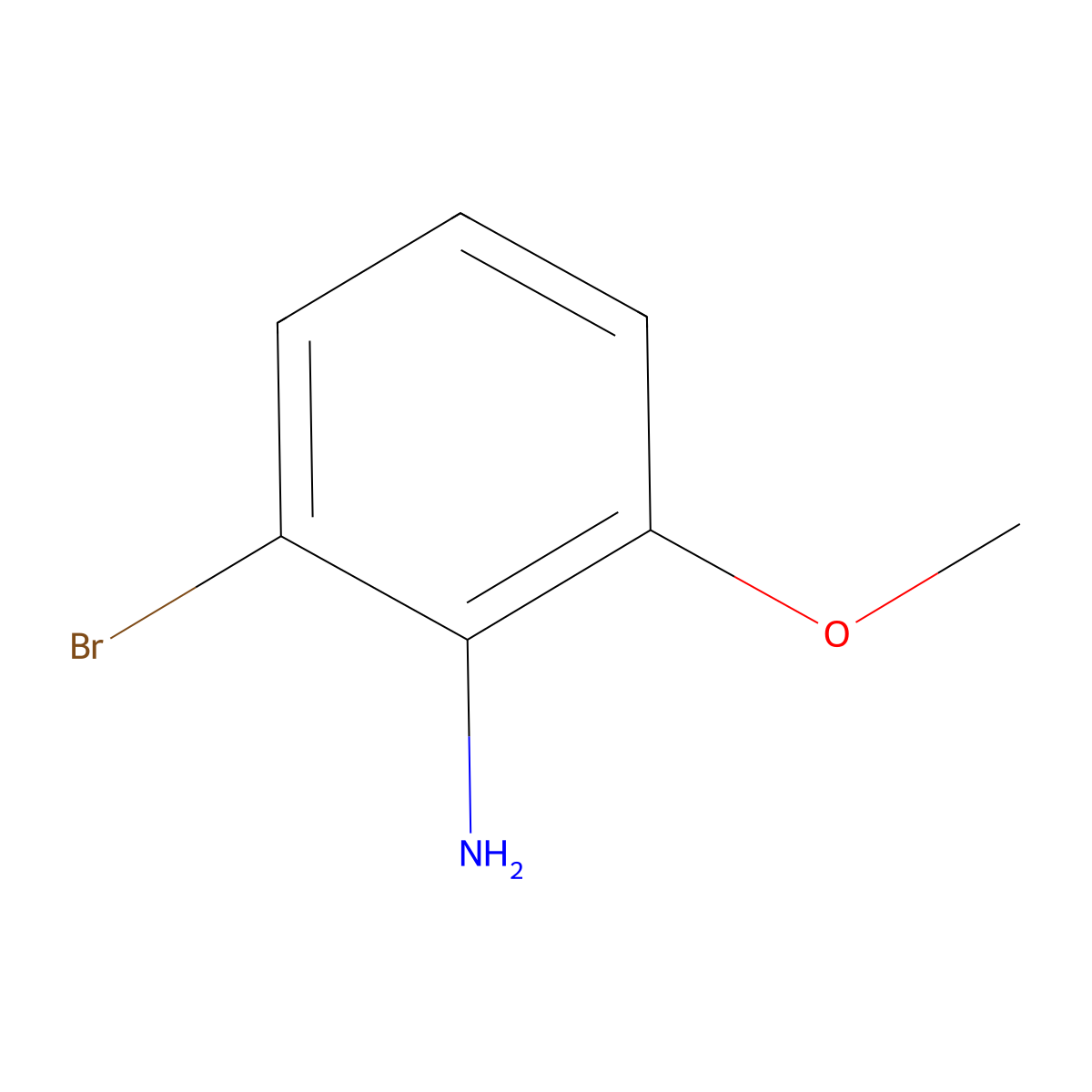 2-Bromo-6-methoxyaniline molecular structure, CAS 5473-01-8