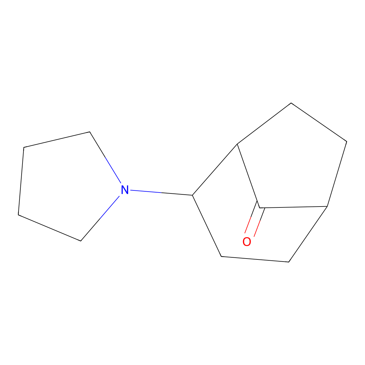 2-(Pyrrolidin-1-yl)bicyclo[3.2.1]octan-8-one molecular structure, CAS 5473-11-0