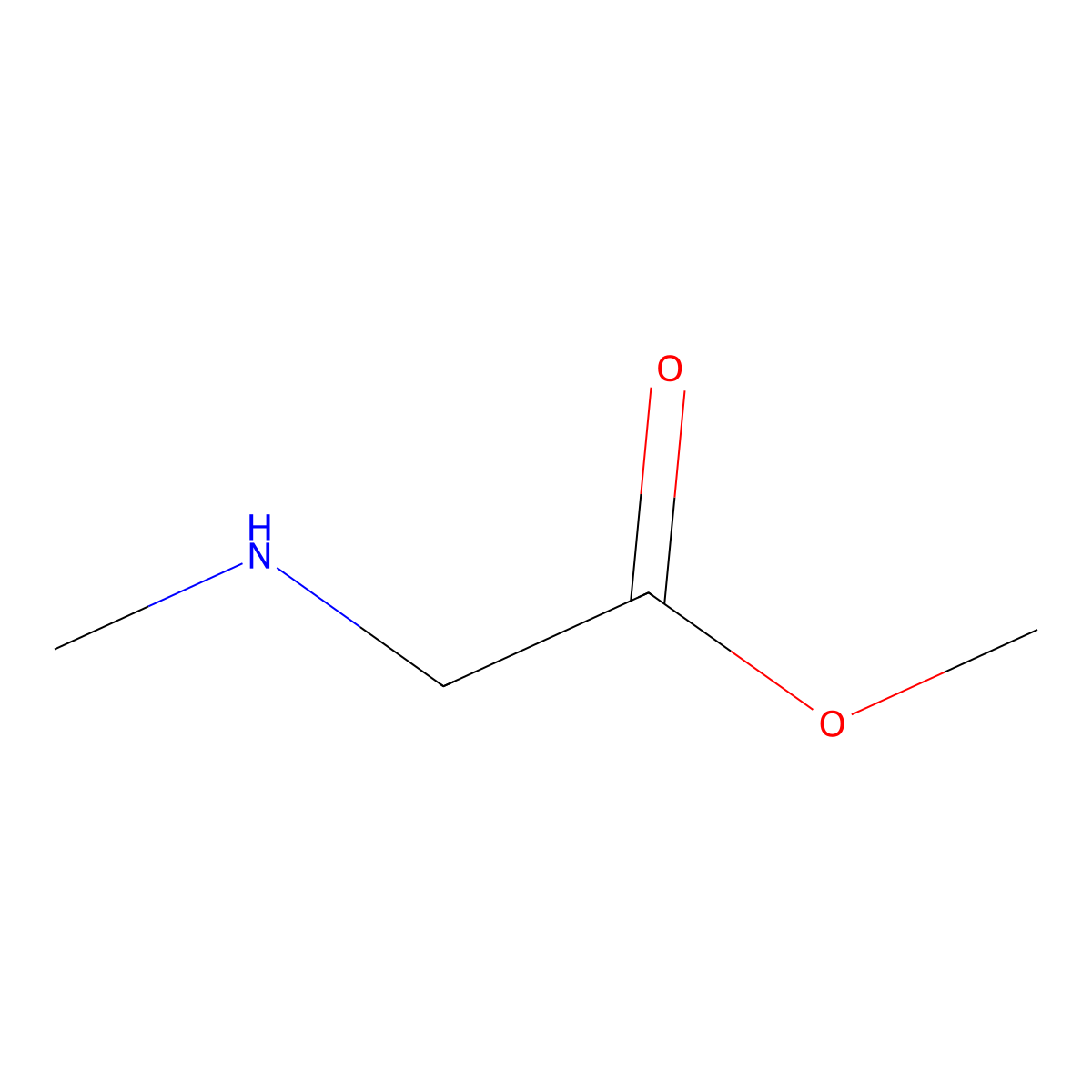 Sarcosine methyl ester molecular structure, CAS 5473-12-1
