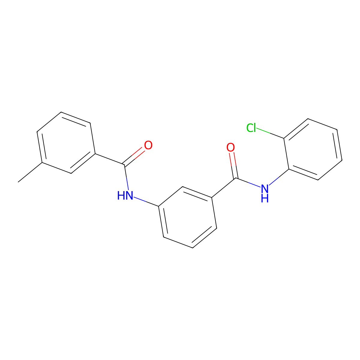 N-[3-[(2-chlorophenyl)carbamoyl]phenyl]-3-methylbenzamide molecular structure, CAS 5473-41-6