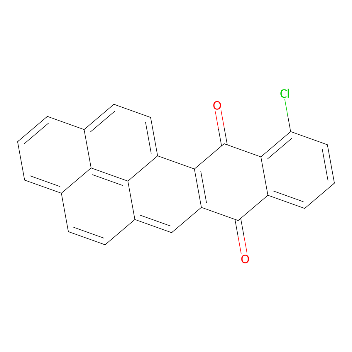 11-Chloronaphtho[2,1,8-qra]tetracene-7,12-dione molecular structure, CAS 5473-55-2