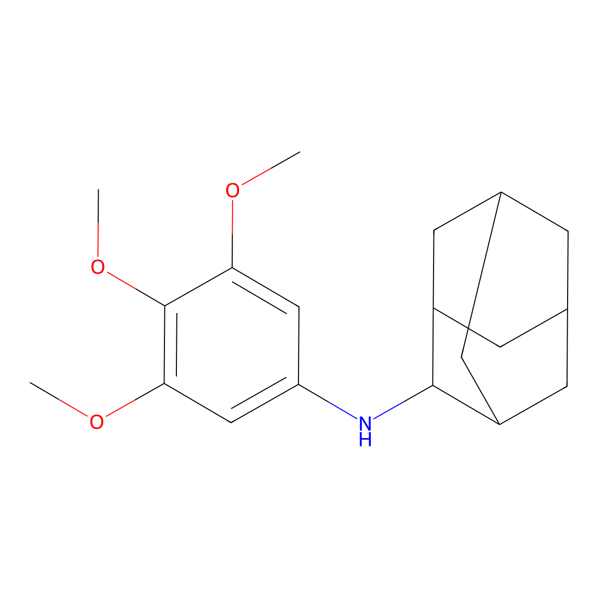 N-(3,4,5-trimethoxyphenyl)adamantan-2-amine molecular structure, CAS 5473-64-3