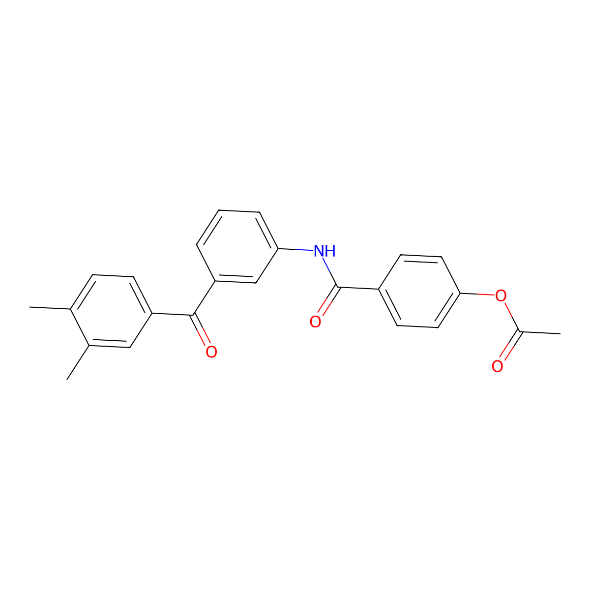 [4-[[3-(3,4-Dimethylbenzoyl)phenyl]carbamoyl]phenyl] acetate molecular structure, CAS 5473-70-1