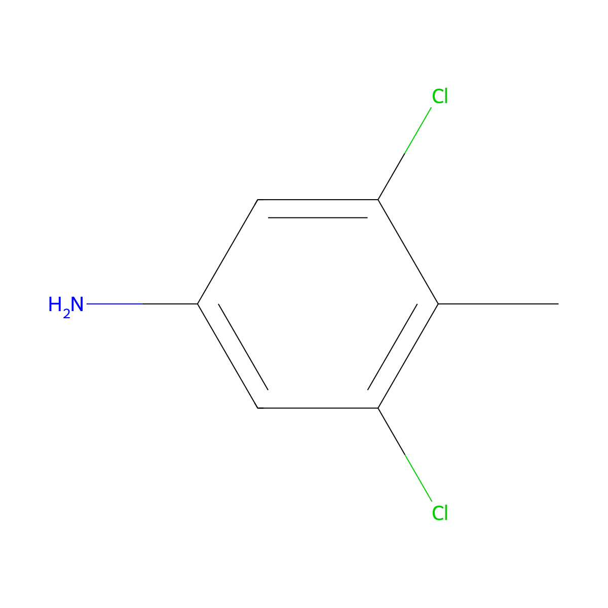 3,5-Dichloro-4-methylaniline molecular structure, CAS 54730-35-7