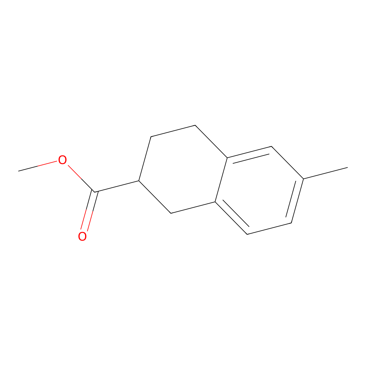 Methyl 6-methyl-1,2,3,4-tetrahydronaphthalene-2-carboxylate molecular structure, CAS 54730-78-8