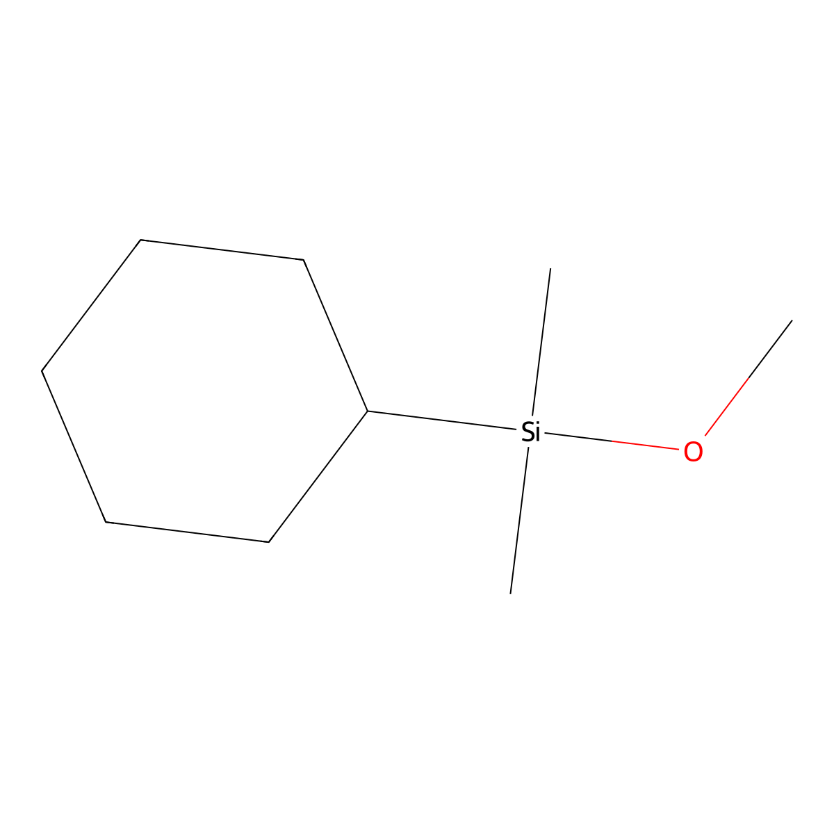 (Cyclohexyl)dimethylmethoxysilane molecular structure, CAS 54731-56-5