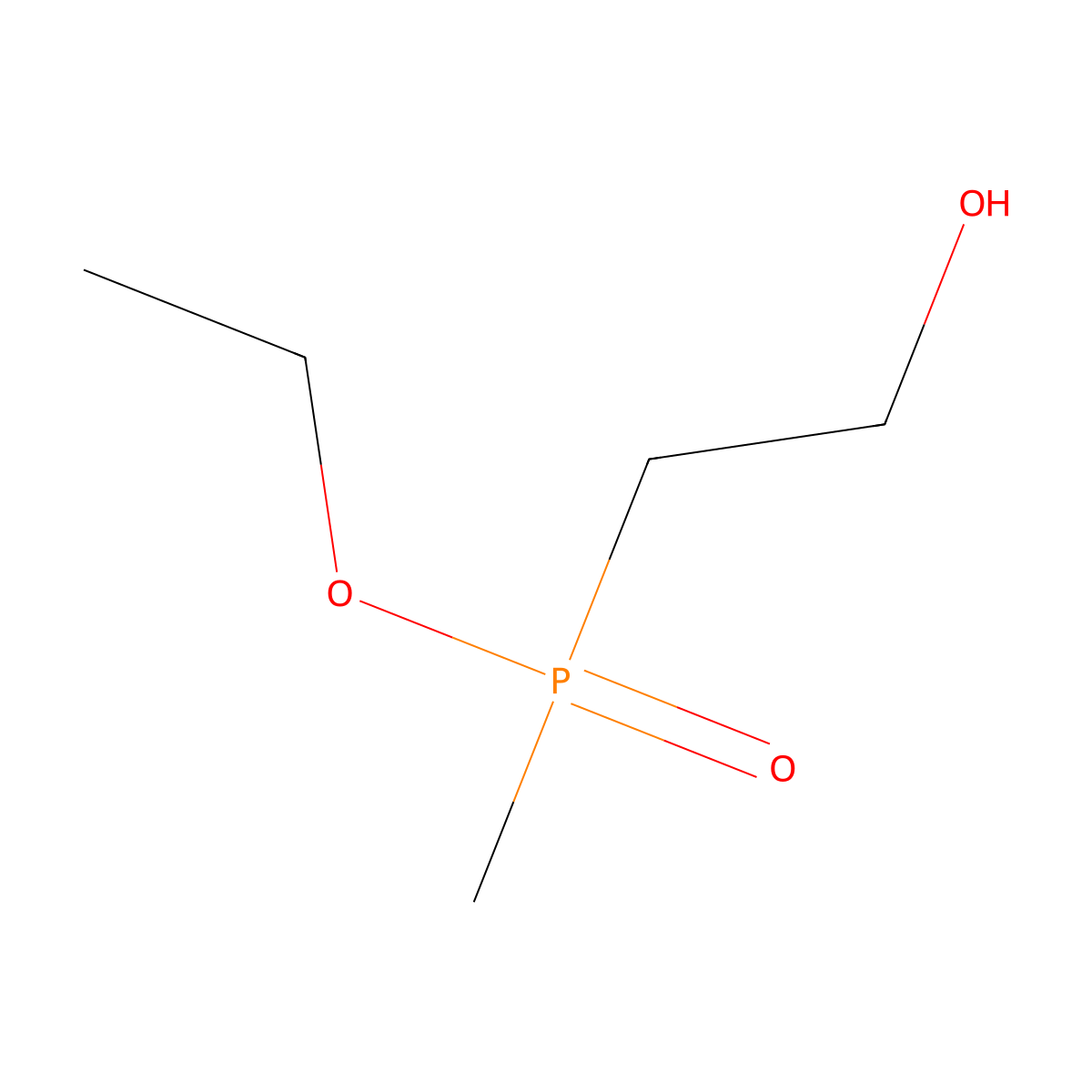 Ethyl (2-hydroxyethyl)(methyl)phosphinate molecular structure, CAS 54731-77-0
