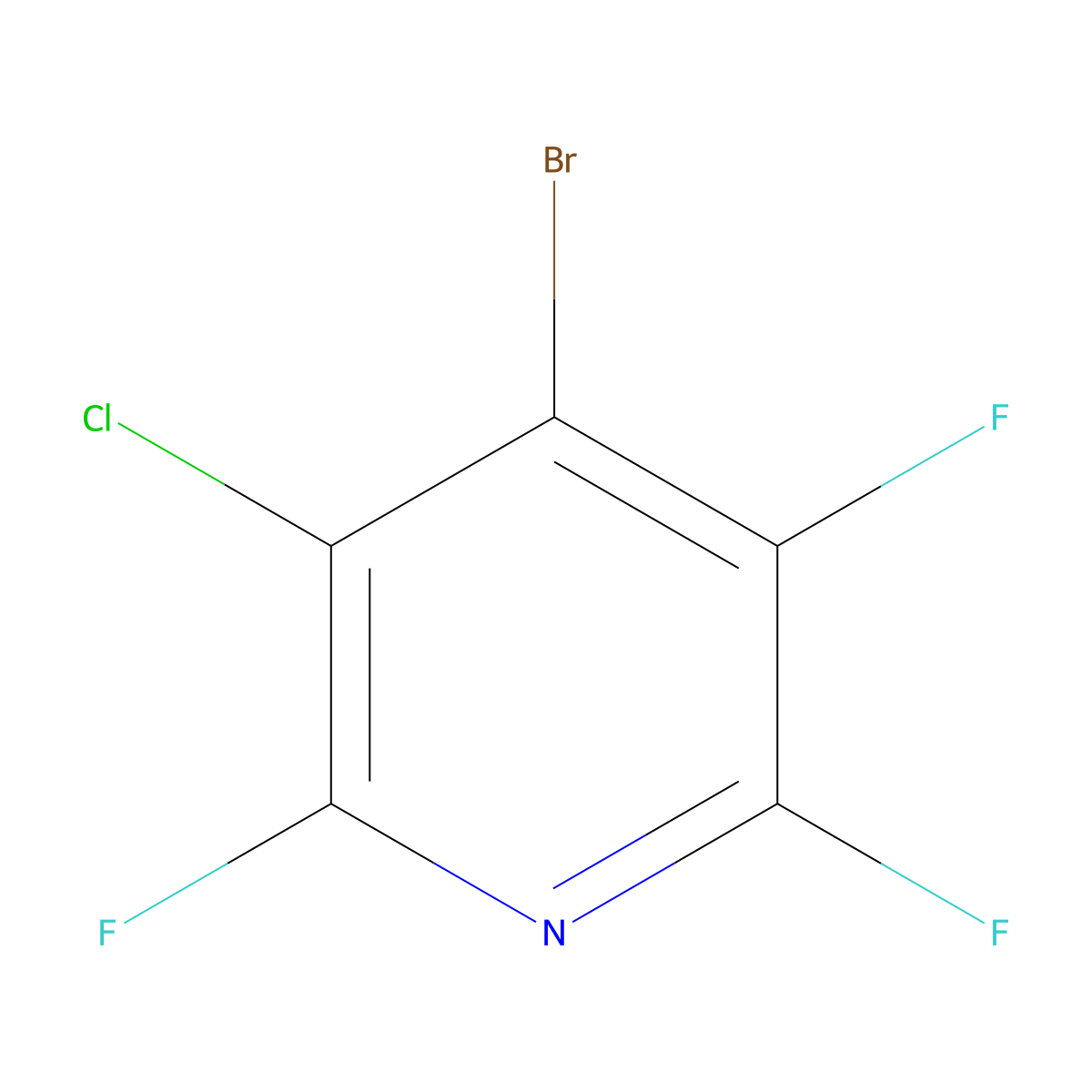 4-Bromo-3-chloro-2,5,6-trifluoropyridine molecular structure, CAS 54732-63-7