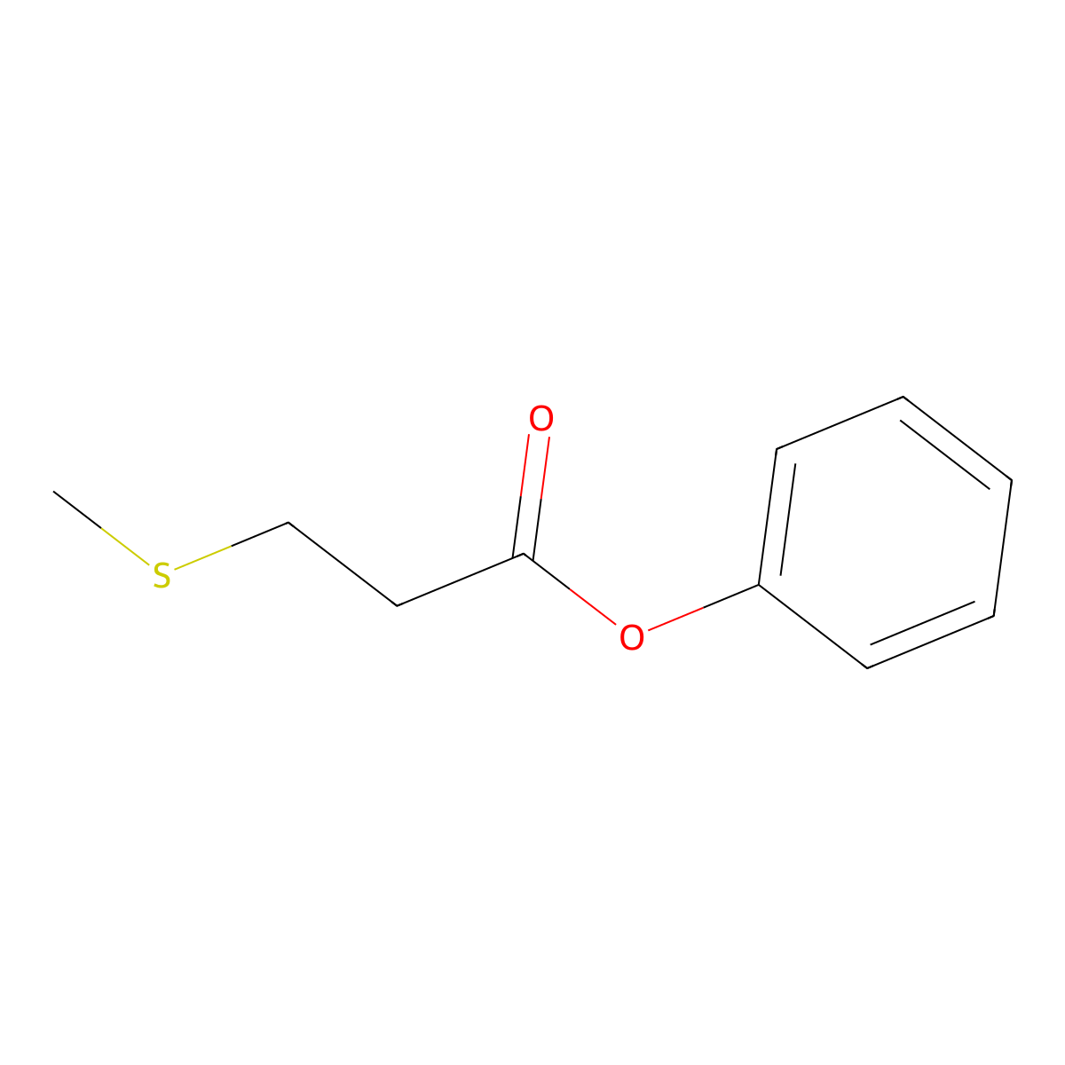 Phenyl 3-(methylsulfanyl)propanoate molecular structure, CAS 54732-84-2