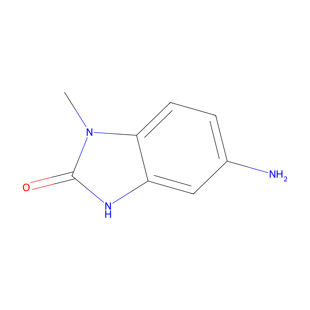 5-Amino-1,3-dihydro-1-methyl-2H-benzimidazol-2-one molecular structure, CAS 54732-89-7
