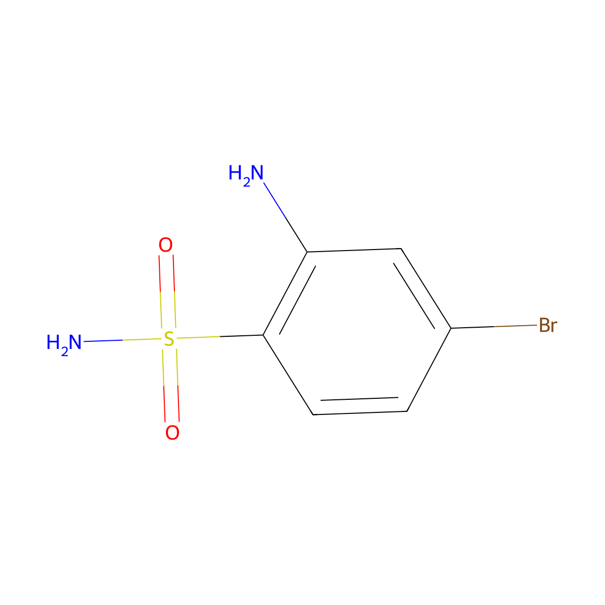 2-Amino-4-bromobenzene-1-sulfonamide molecular structure, CAS 54734-81-5