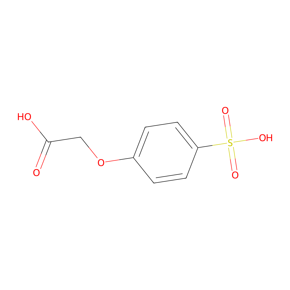 (4-Sulfophenoxy)acetic acid molecular structure, CAS 54736-68-4