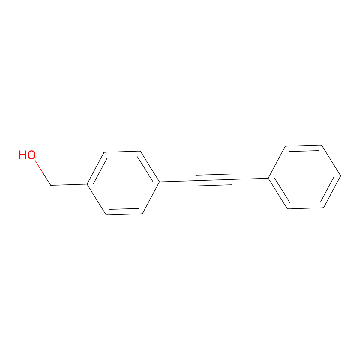 (4-(Phenylethynyl)phenyl)methanol molecular structure, CAS 54737-75-6