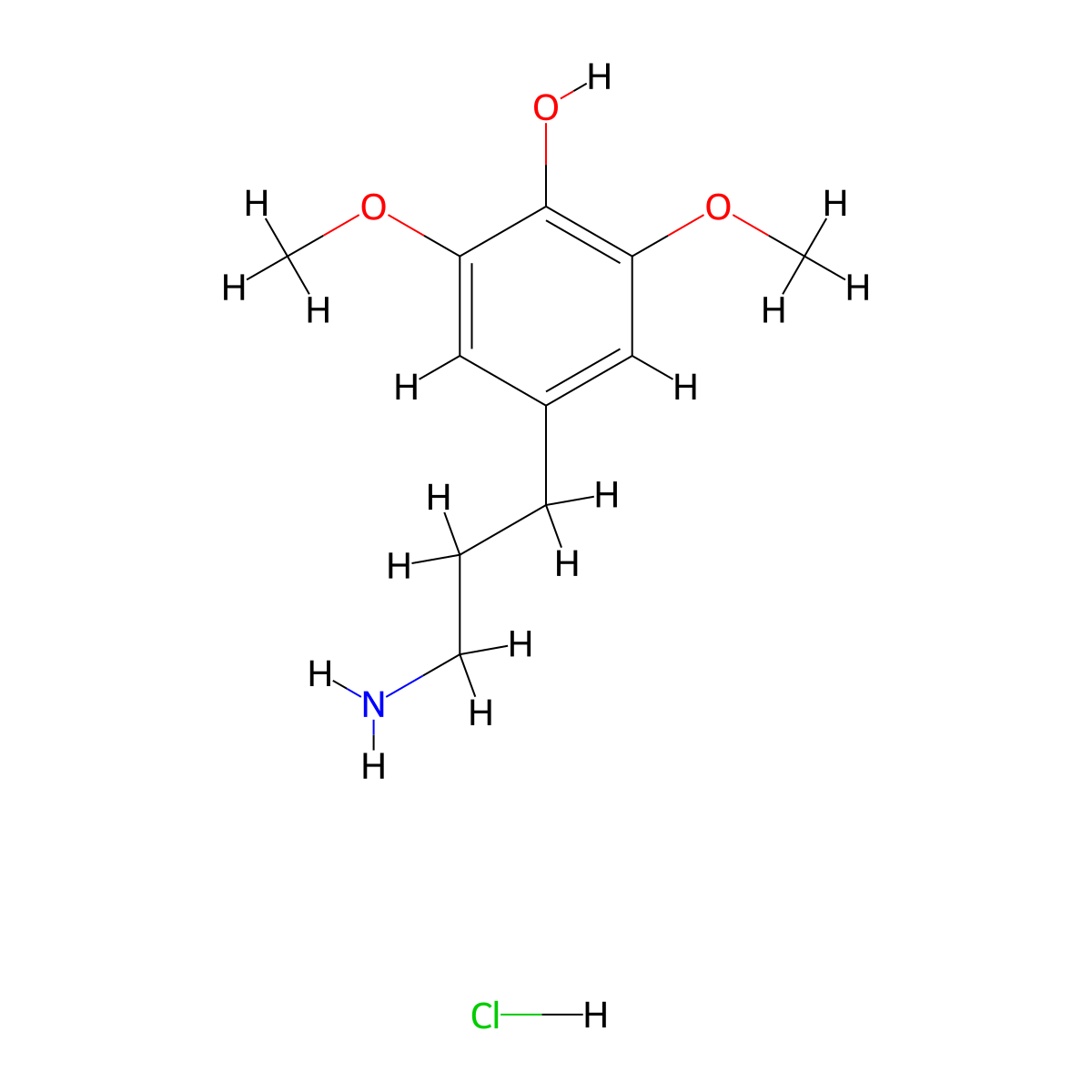 4-(3-Aminopropyl)-2,6-dimethoxyphenol hydrochloride molecular structure, CAS 54738-28-2