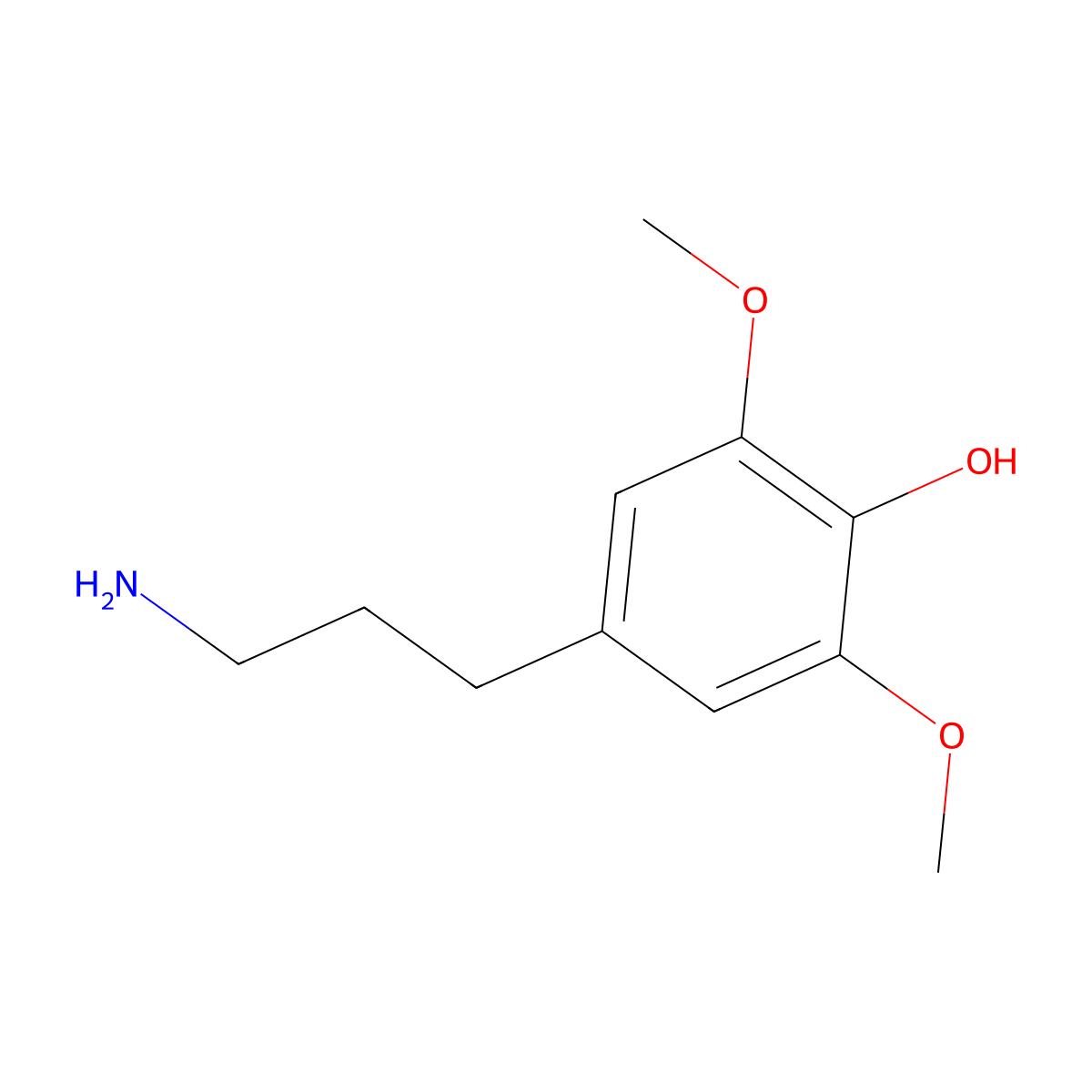4-(3-Aminopropyl)-2,6-dimethoxyphenol molecular structure, CAS 54738-32-8